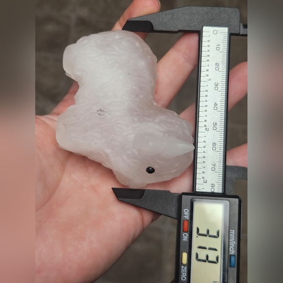 Clear Quarts Highland Cow Crystal Carving. Imperfect. Collector. - Picture 10 of 14